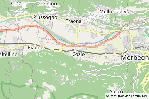 Mapa Cosio Valtellino