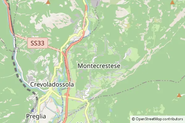 Mapa Montecrestese