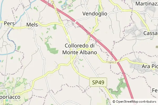 Mapa Colloredo di Monte Albano