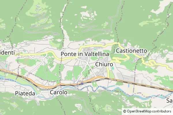 Mapa Ponte in Valtellina