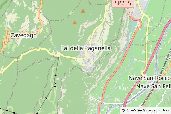 Mapa Fai della Paganella