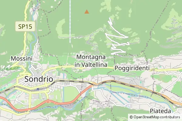 Mapa Montagna in Valtellina