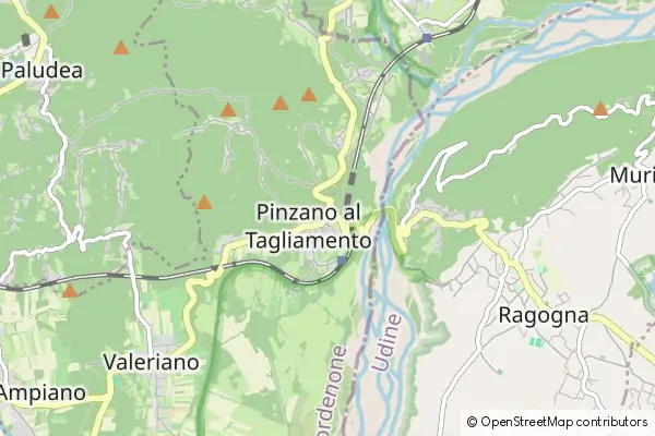 Mapa Pinzano al Tagliamento