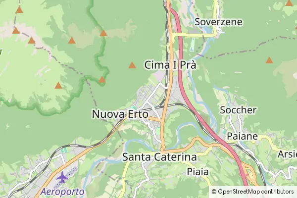 Mapa Ponte nelle Alpi