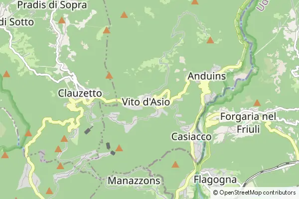 Mapa Vito d'Asio