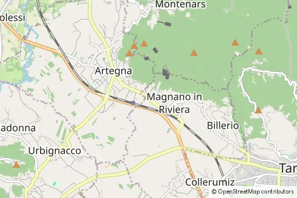 Mapa Magnano in Riviera