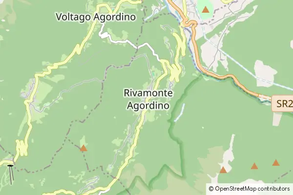 Mapa Rivamonte Agordino