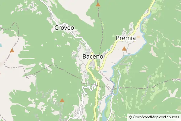 Mapa Baceno