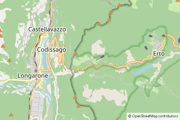 Mapa Erto e Casso