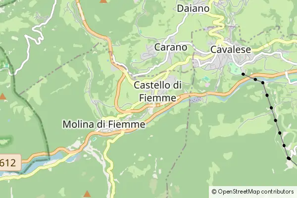 Mapa Castello-Molina di Fiemme