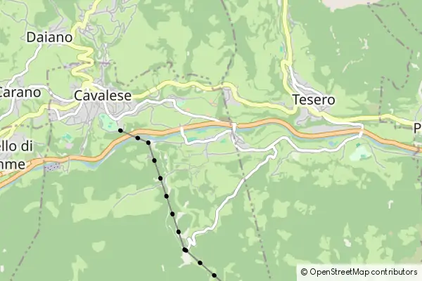 Mapa Masi di Cavalese