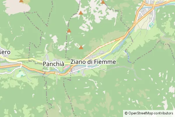 Mapa Ziano di Fiemme