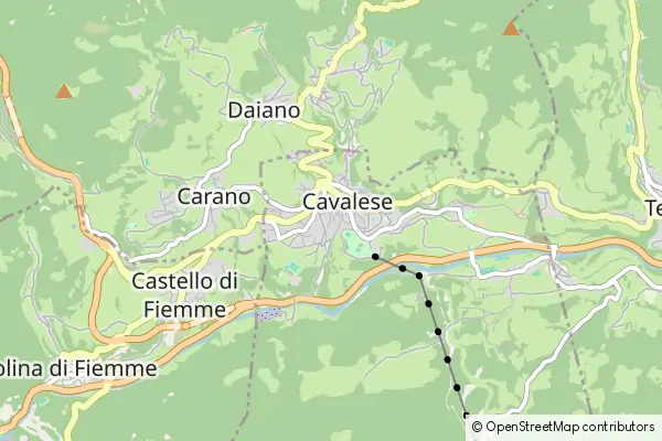 Mapa Cavalese