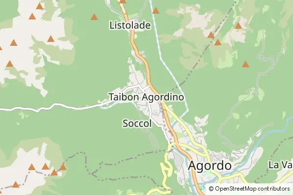 Mapa Taibon Agordino