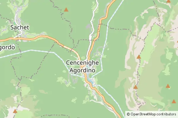 Mapa Cencenighe Agordino