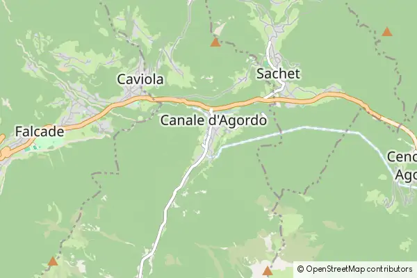 Mapa Canale d'Agordo