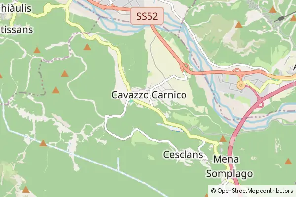 Mapa Cavazzo Carnico