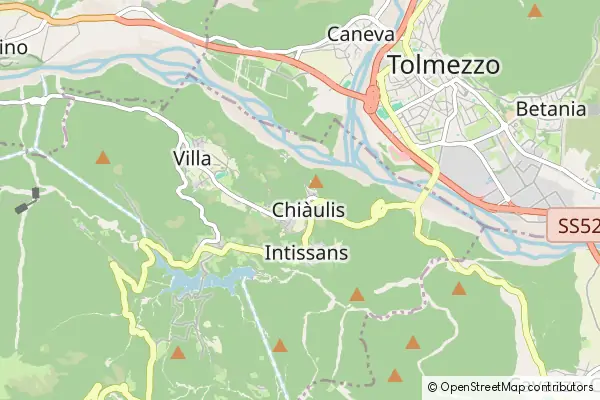 Mapa Verzegnis