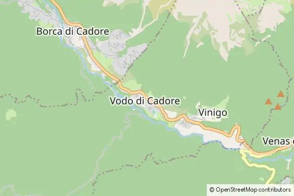 Mapa Vodo Cadore