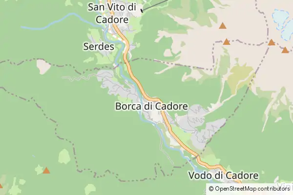 Mapa Borca di Cadore