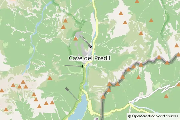 Mapa Cave del Predil