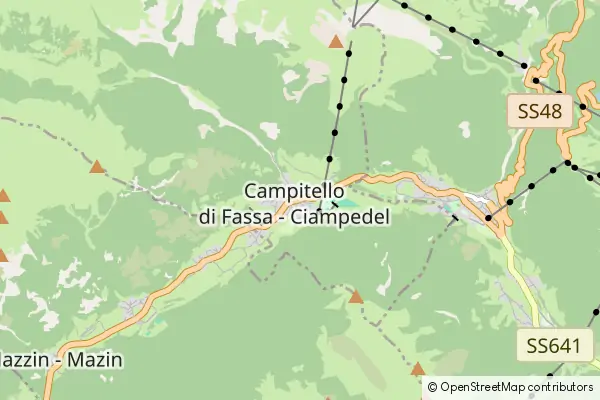 Mapa Campitello di Fassa