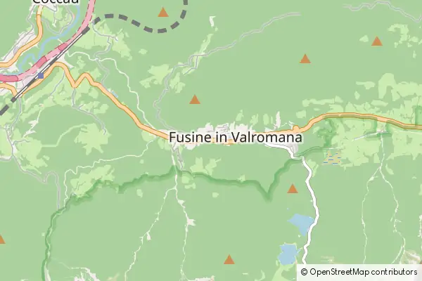 Mapa Fusine in Valromana