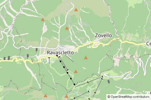 Mapa Ravascletto