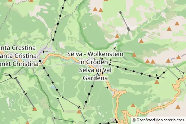 Mapa Selva di Val Gardena