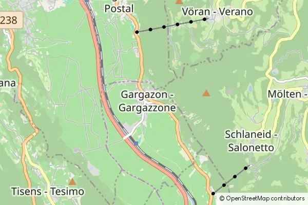 Mapa Gargazzone