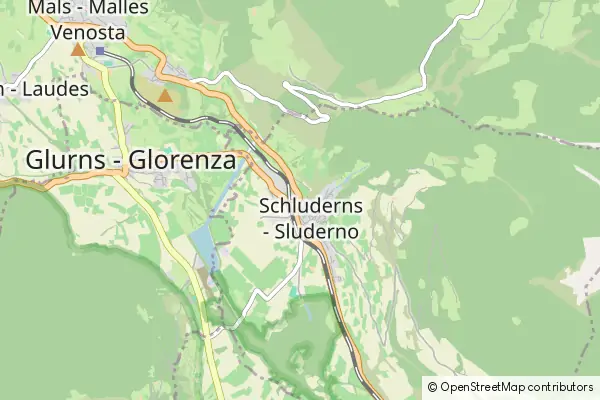 Mapa Sluderno