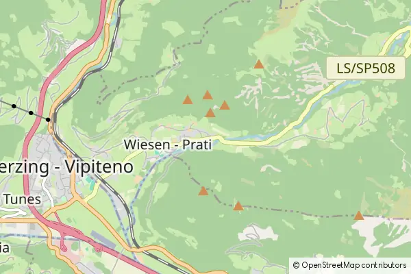 Mapa Val di Vizze