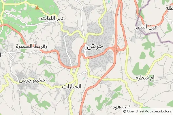 Mapa Jerash