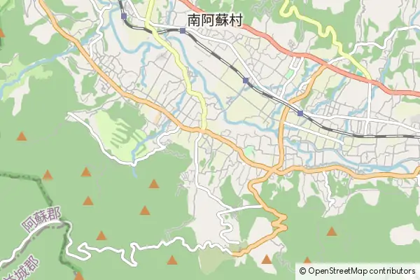 Mapa Minamiaso-mura