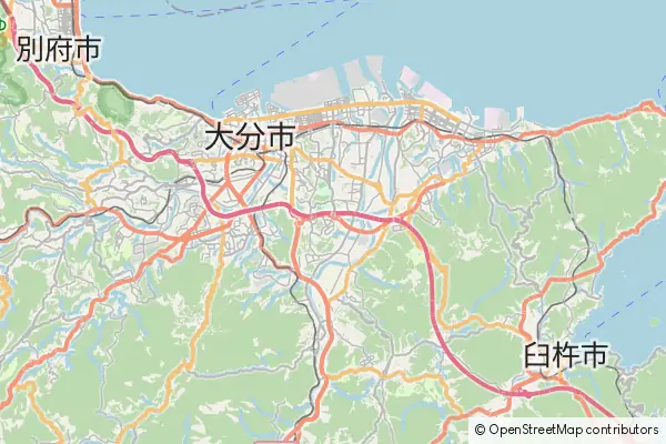 Mapa Ōita