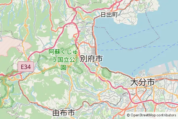 Mapa Beppu