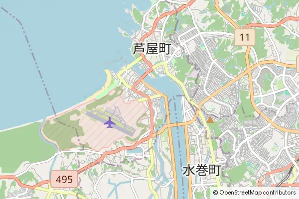 Mapa Ashiya-machi