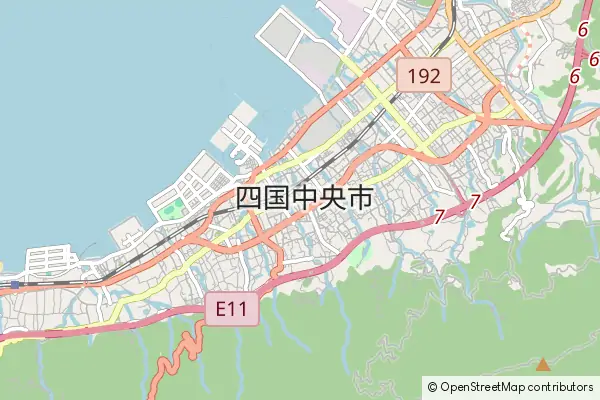 Mapa Shikokuchūō