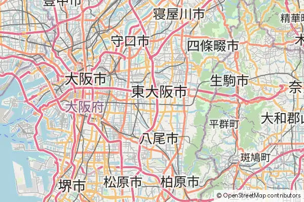 Mapa Higashiōsaka