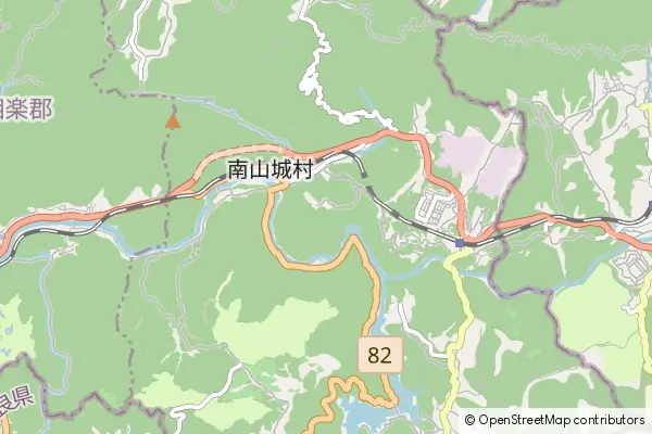 Mapa Minamiyamashiro-mura