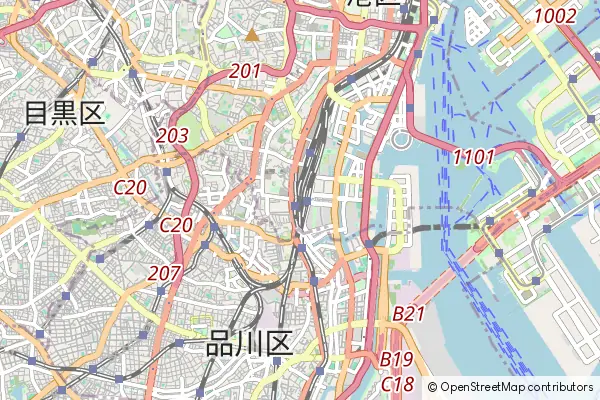 Mapa Shinagawa