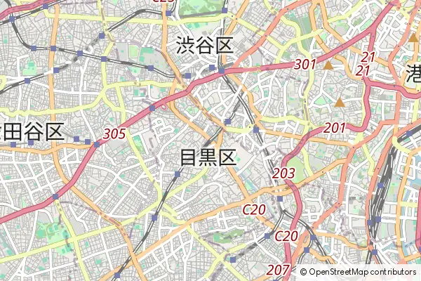 Mapa Meguro