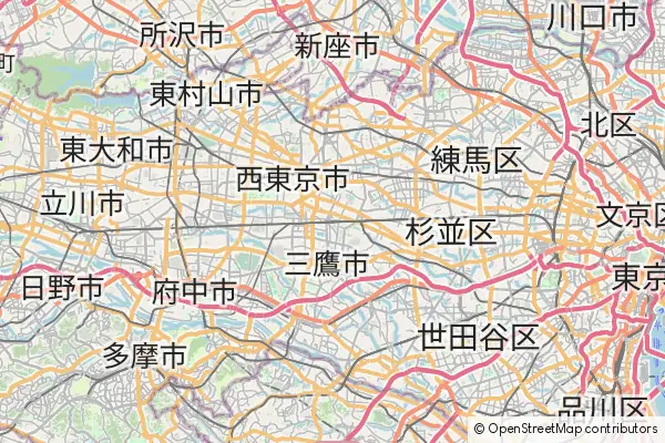 Mapa Musashino