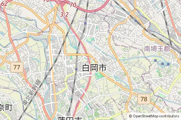 Mapa Shiraoka