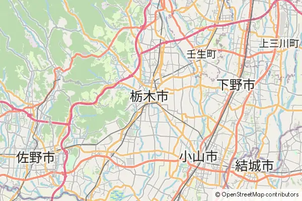 Mapa Tochigi