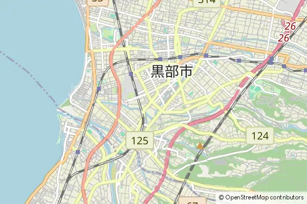 Mapa Kurobe