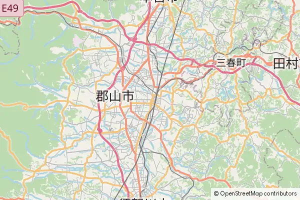 Mapa Kōriyama