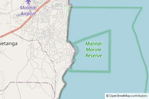 Mapa Park Narodowy Malindi Marine