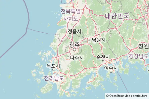 Mapa Kwangju