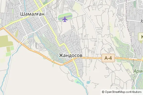 Mapa Zhandosovo